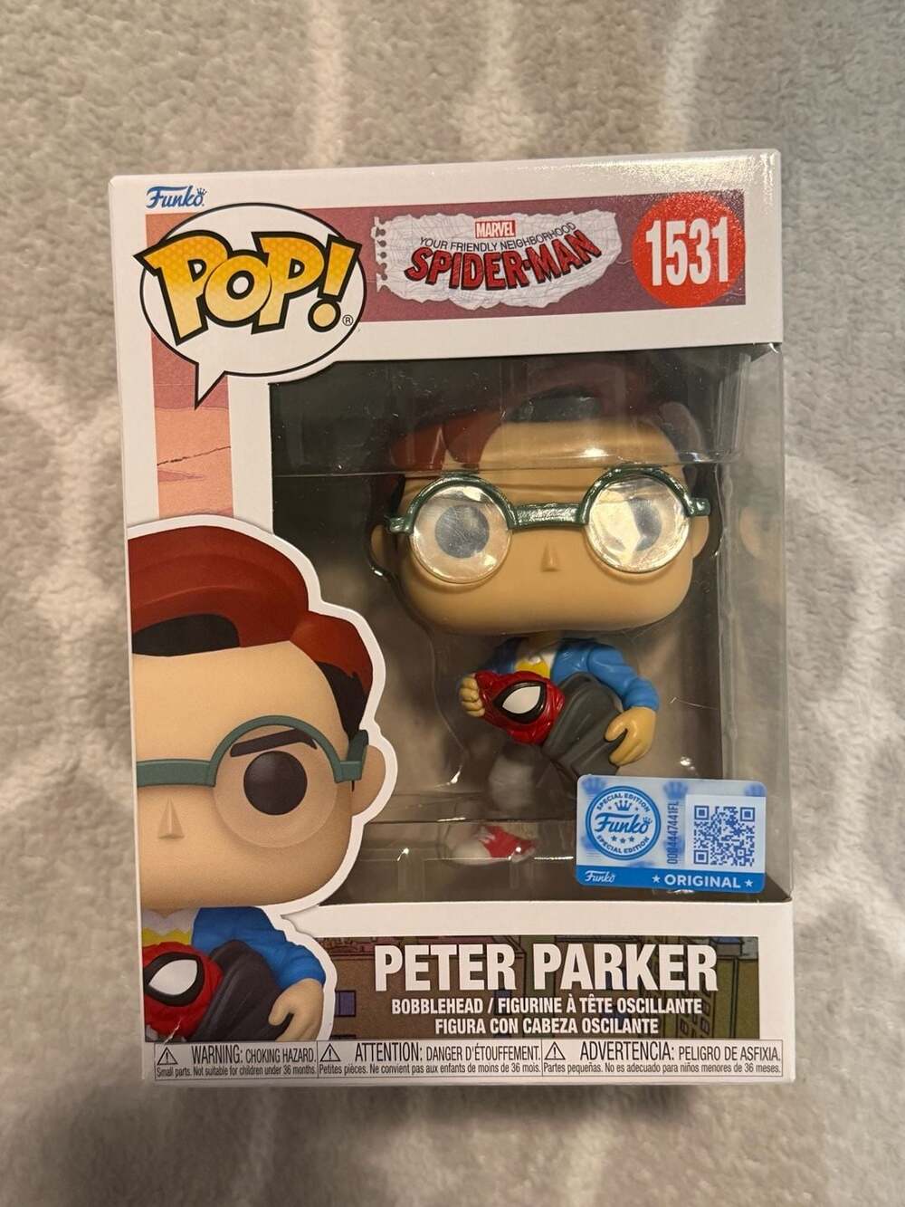 Funko Pop! Marvel: Friendly Neighborhood Spider-Man - Peter Parker #1531 Exclusi